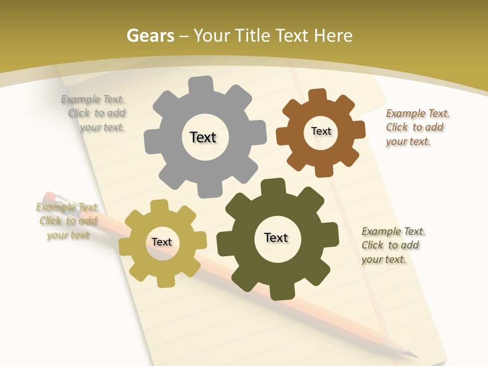 A Piece Of Paper With A Pencil On Top Of It PowerPoint Template