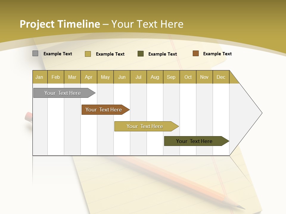 A Piece Of Paper With A Pencil On Top Of It PowerPoint Template