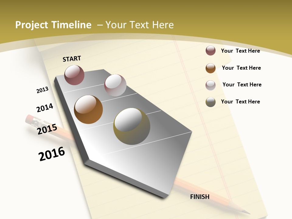 A Piece Of Paper With A Pencil On Top Of It PowerPoint Template