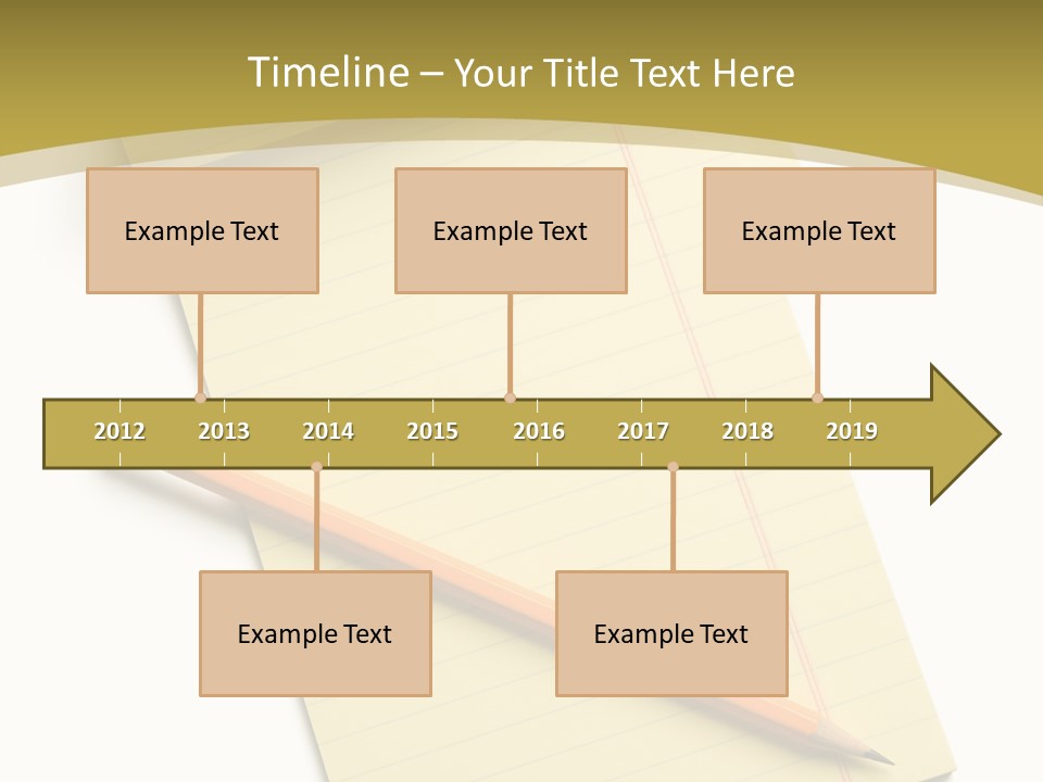 A Piece Of Paper With A Pencil On Top Of It PowerPoint Template