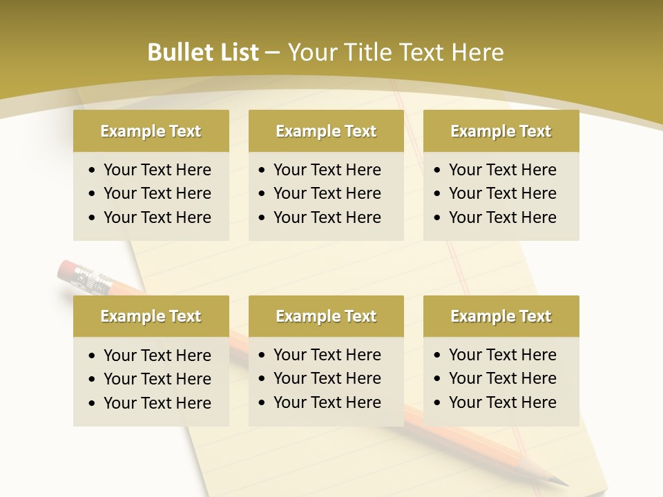 A Piece Of Paper With A Pencil On Top Of It PowerPoint Template