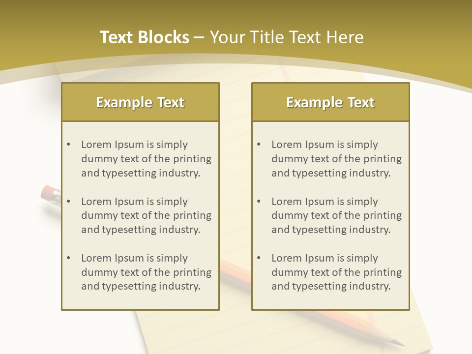 A Piece Of Paper With A Pencil On Top Of It PowerPoint Template