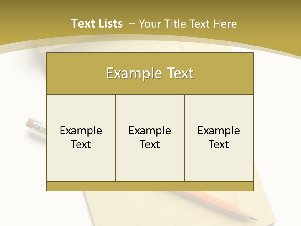 A Piece Of Paper With A Pencil On Top Of It PowerPoint Template
