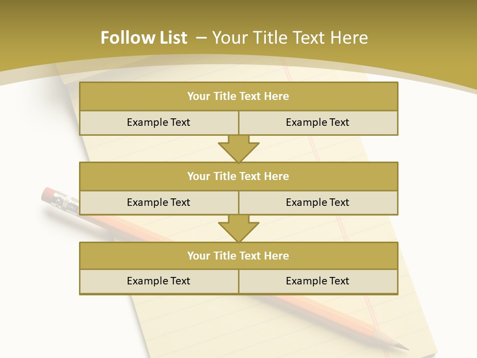 A Piece Of Paper With A Pencil On Top Of It PowerPoint Template