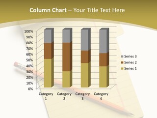 A Piece Of Paper With A Pencil On Top Of It PowerPoint Template