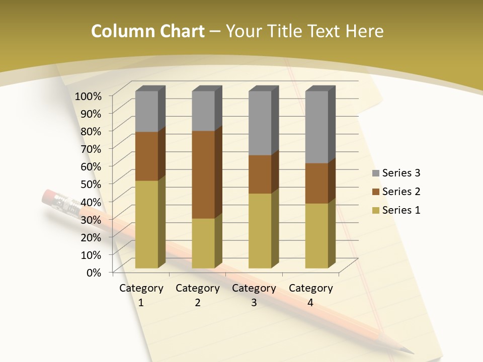 A Piece Of Paper With A Pencil On Top Of It PowerPoint Template