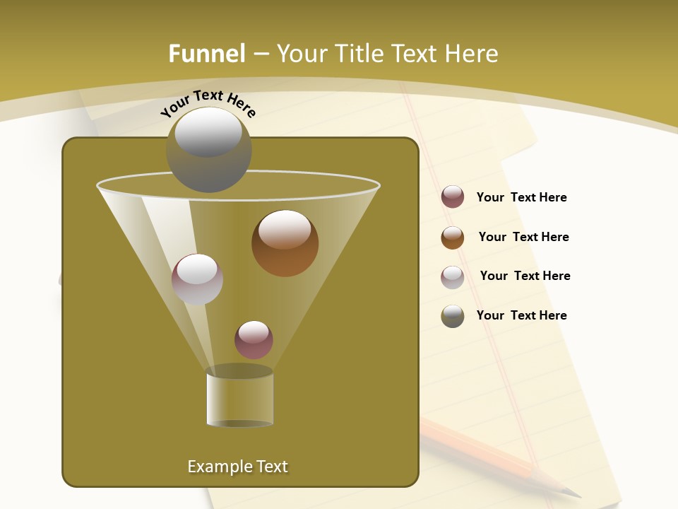 A Piece Of Paper With A Pencil On Top Of It PowerPoint Template