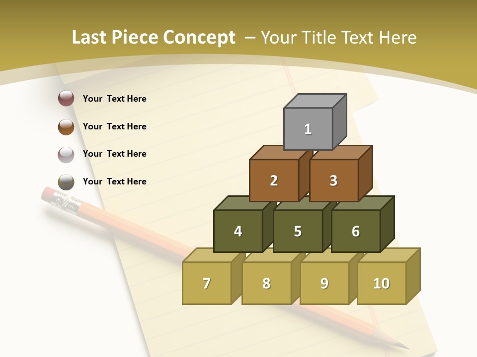 A Piece Of Paper With A Pencil On Top Of It PowerPoint Template
