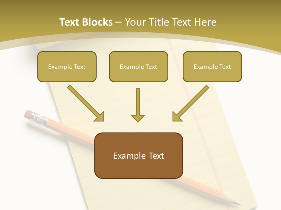 A Piece Of Paper With A Pencil On Top Of It PowerPoint Template