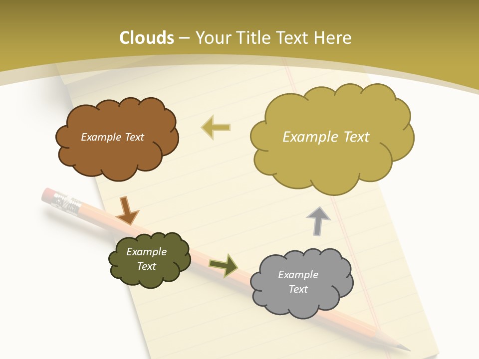 A Piece Of Paper With A Pencil On Top Of It PowerPoint Template