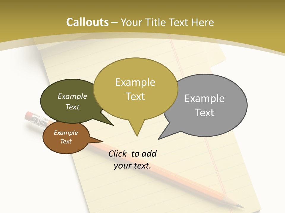 A Piece Of Paper With A Pencil On Top Of It PowerPoint Template