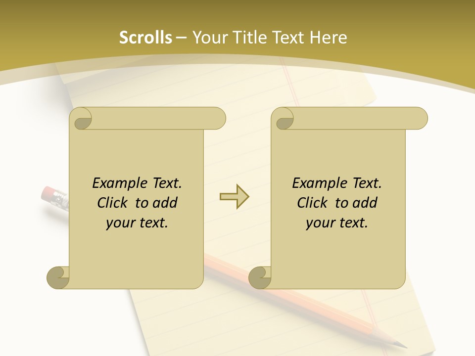 A Piece Of Paper With A Pencil On Top Of It PowerPoint Template