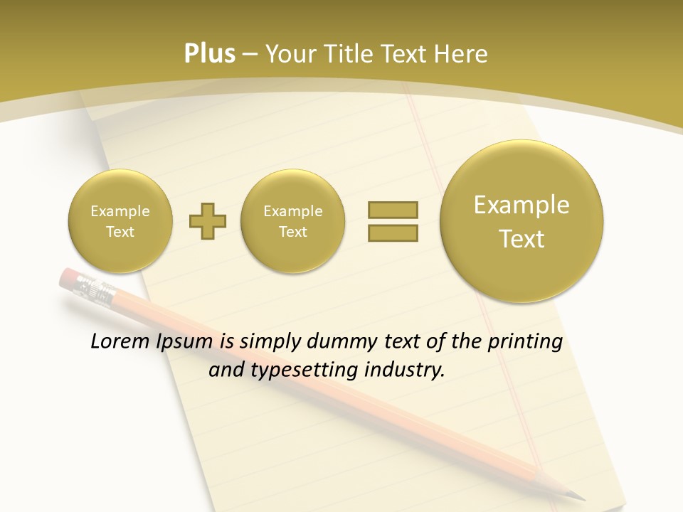 A Piece Of Paper With A Pencil On Top Of It PowerPoint Template