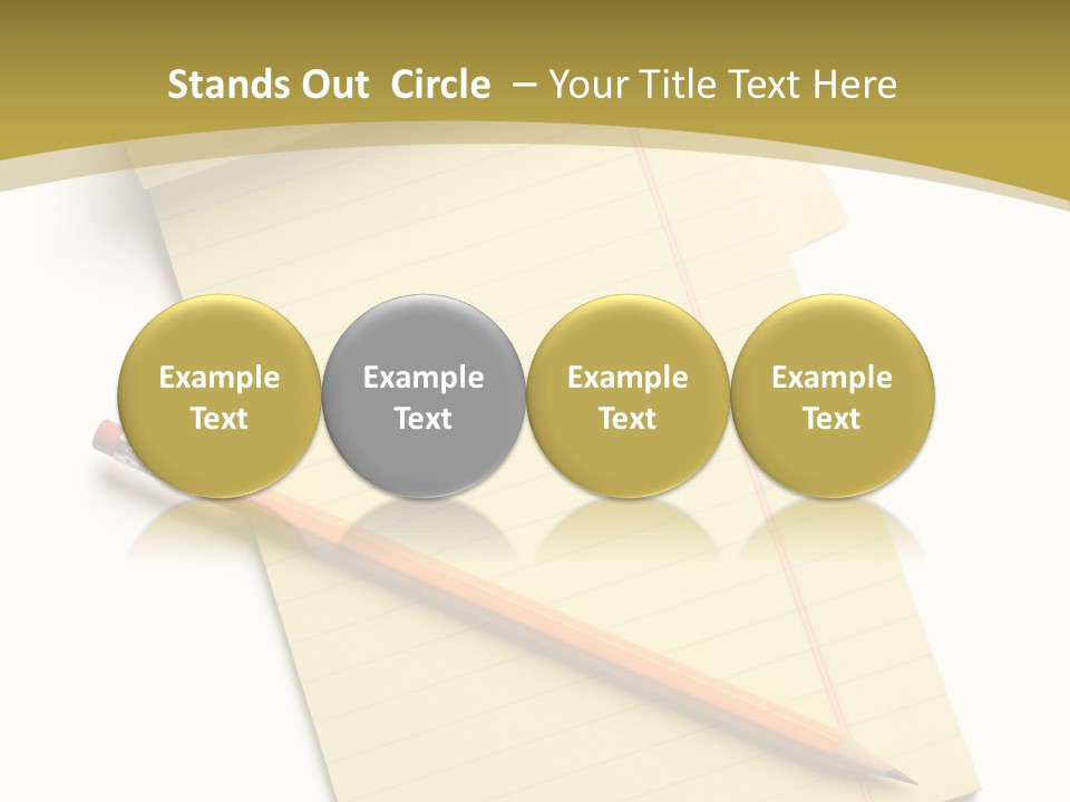 A Piece Of Paper With A Pencil On Top Of It PowerPoint Template