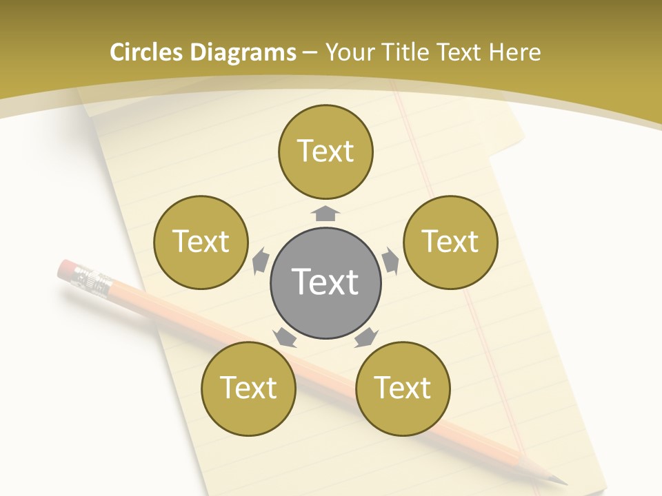 A Piece Of Paper With A Pencil On Top Of It PowerPoint Template