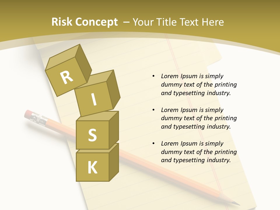 A Piece Of Paper With A Pencil On Top Of It PowerPoint Template