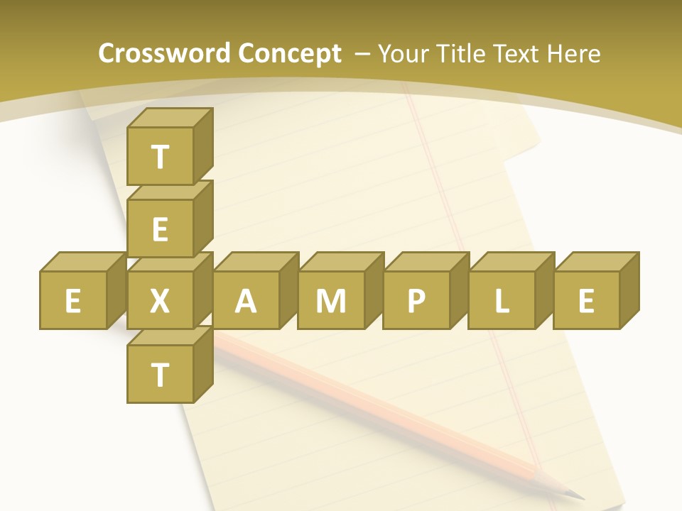 A Piece Of Paper With A Pencil On Top Of It PowerPoint Template