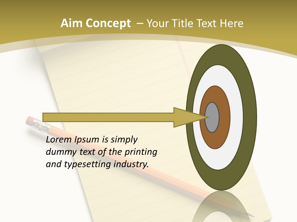 A Piece Of Paper With A Pencil On Top Of It PowerPoint Template