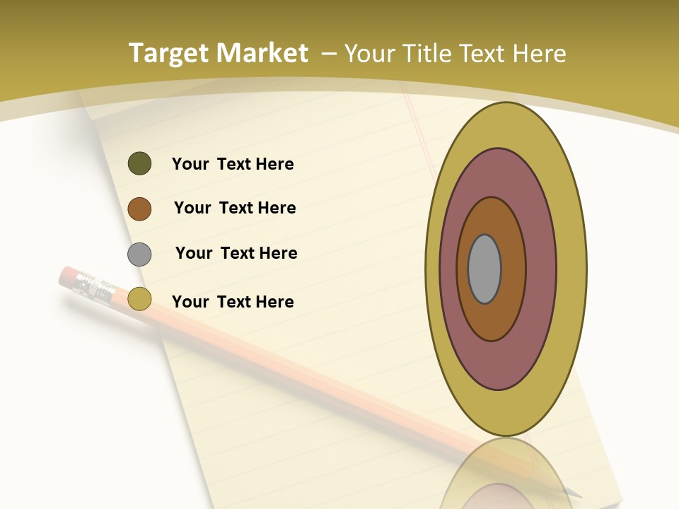 A Piece Of Paper With A Pencil On Top Of It PowerPoint Template