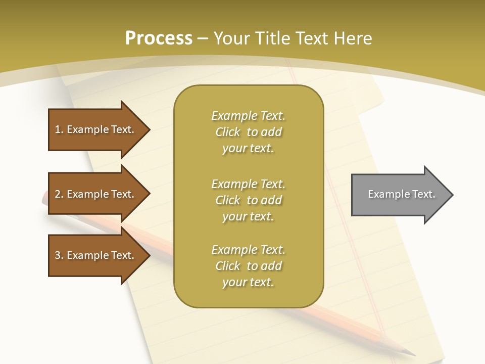 A Piece Of Paper With A Pencil On Top Of It PowerPoint Template