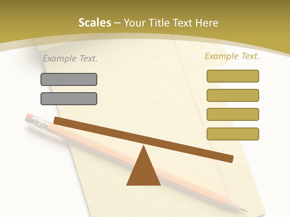 A Piece Of Paper With A Pencil On Top Of It PowerPoint Template