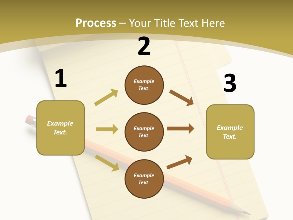 A Piece Of Paper With A Pencil On Top Of It PowerPoint Template