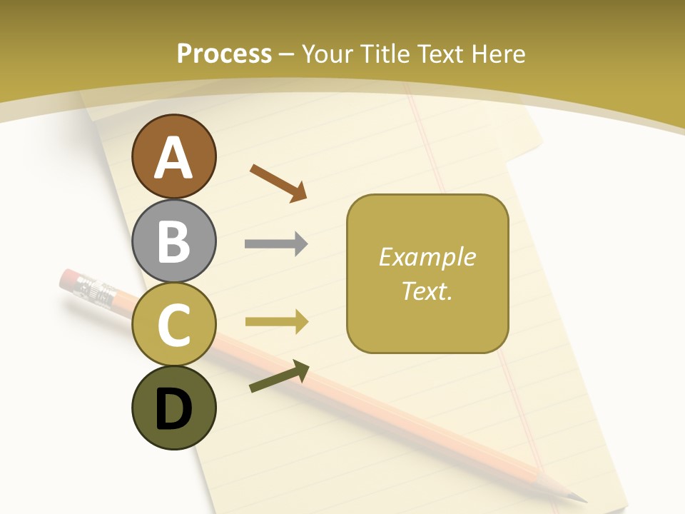 A Piece Of Paper With A Pencil On Top Of It PowerPoint Template