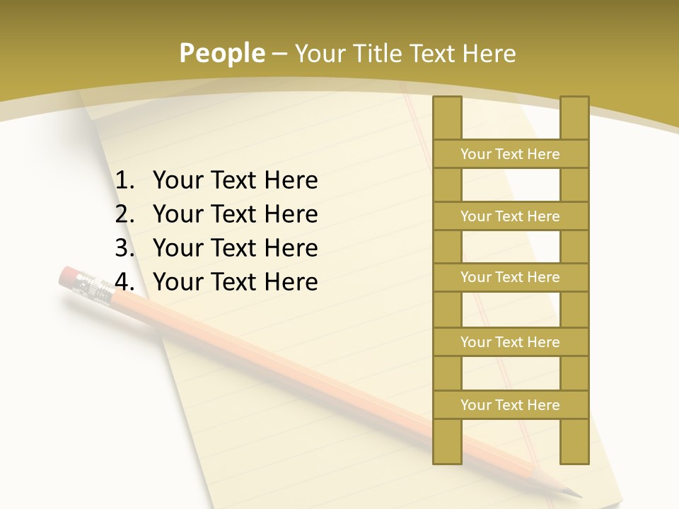A Piece Of Paper With A Pencil On Top Of It PowerPoint Template