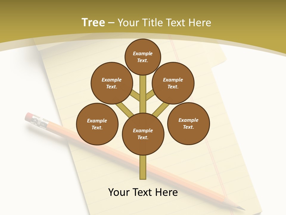 A Piece Of Paper With A Pencil On Top Of It PowerPoint Template