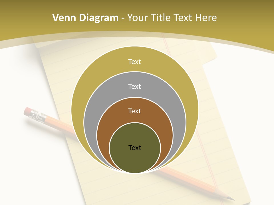 A Piece Of Paper With A Pencil On Top Of It PowerPoint Template