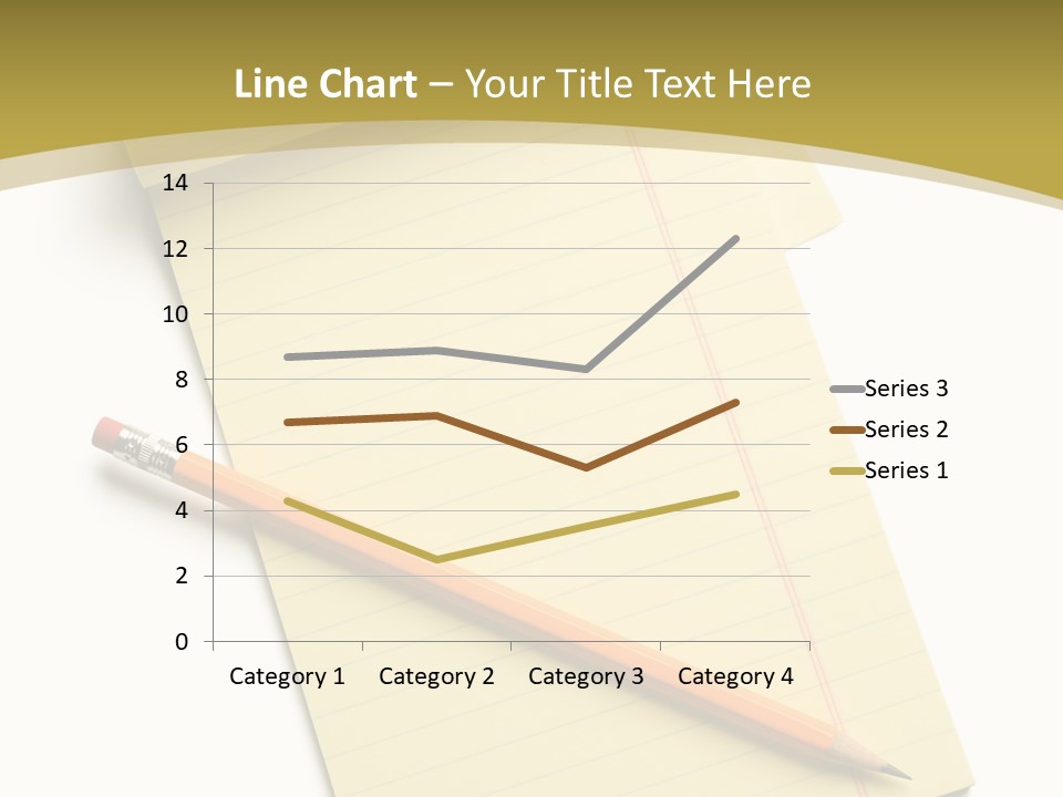 A Piece Of Paper With A Pencil On Top Of It PowerPoint Template