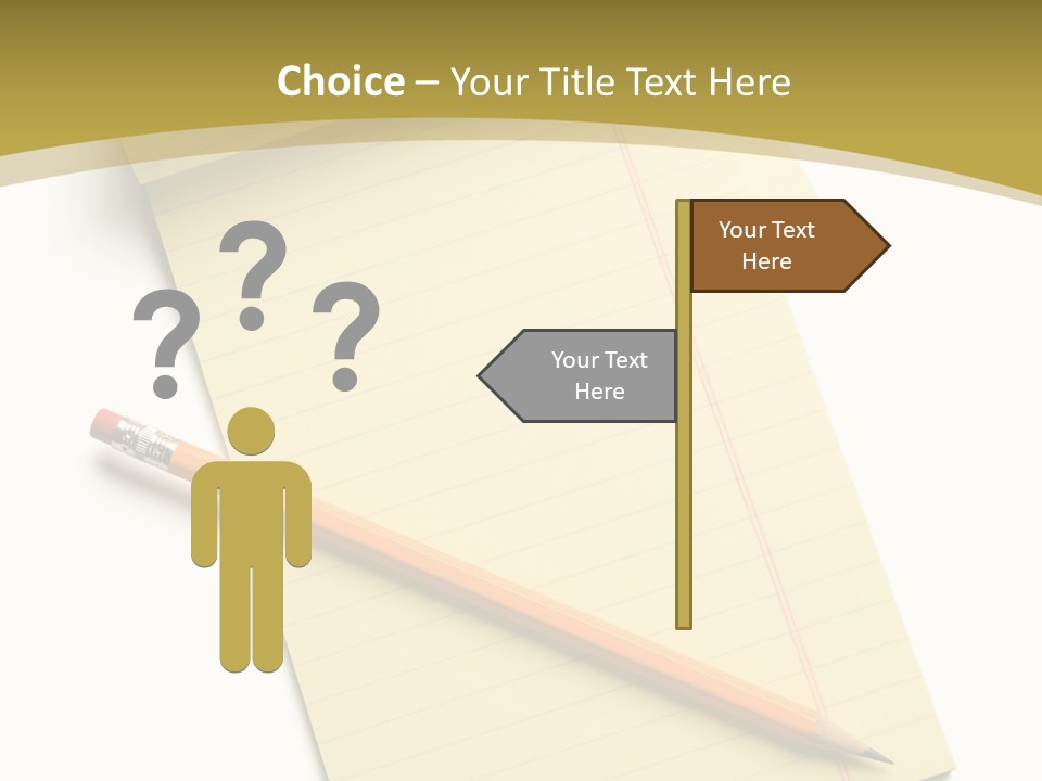 A Piece Of Paper With A Pencil On Top Of It PowerPoint Template
