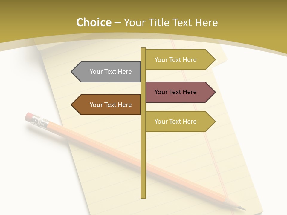 A Piece Of Paper With A Pencil On Top Of It PowerPoint Template