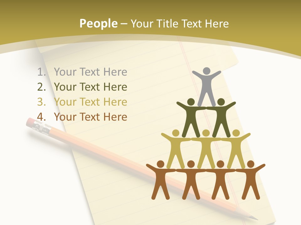 A Piece Of Paper With A Pencil On Top Of It PowerPoint Template