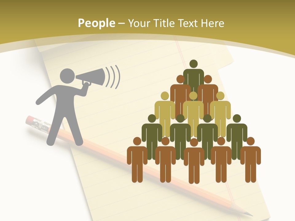 A Piece Of Paper With A Pencil On Top Of It PowerPoint Template