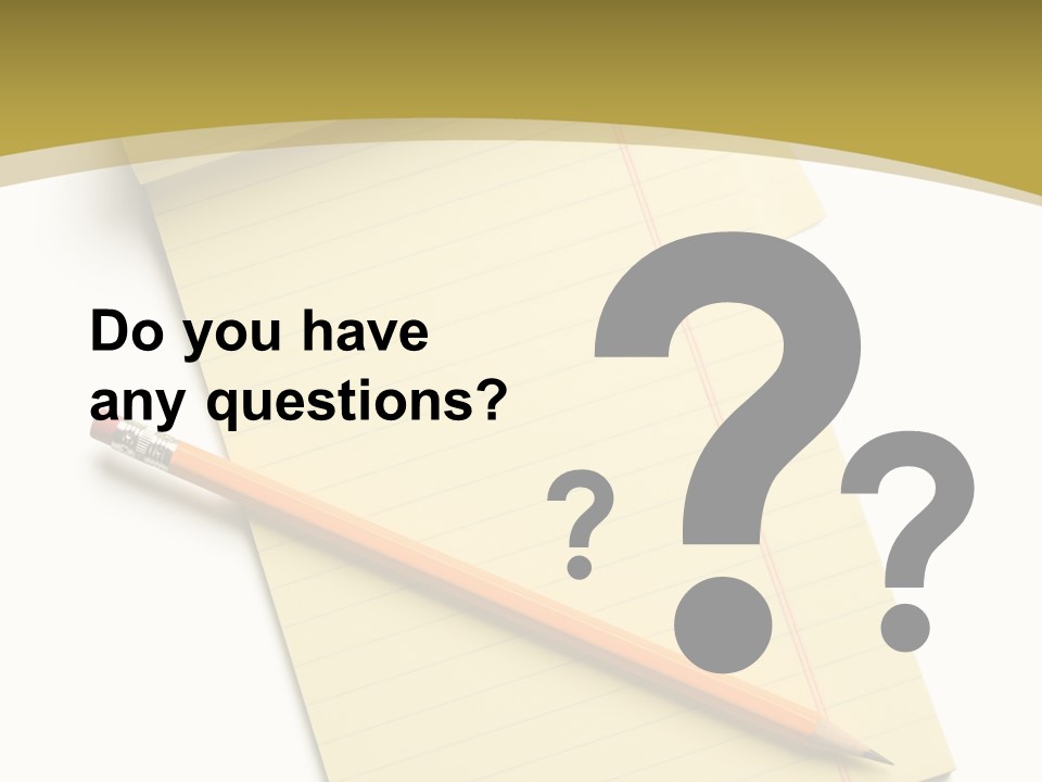 A Piece Of Paper With A Pencil On Top Of It PowerPoint Template