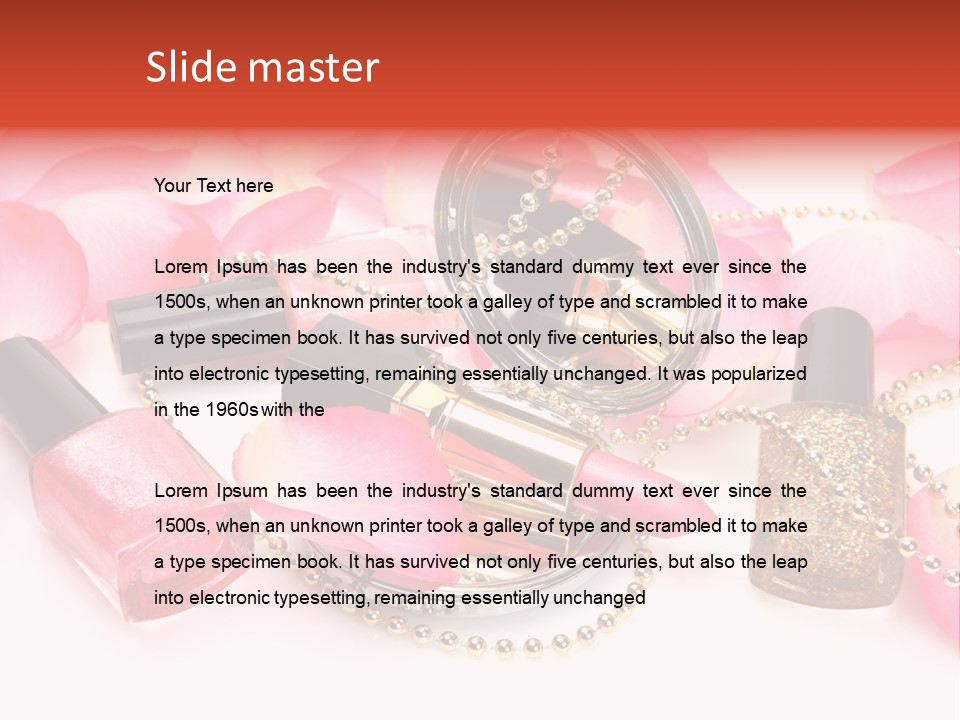 Decorative White Glamour PowerPoint Template