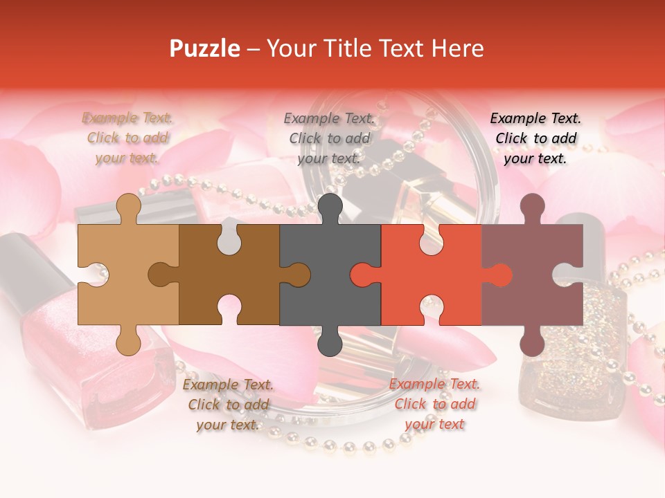 Decorative White Glamour PowerPoint Template