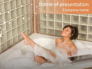 Adult Bath Female PowerPoint Template