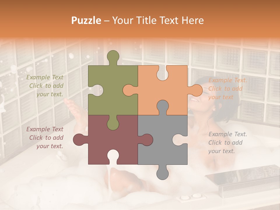 Adult Bath Female PowerPoint Template