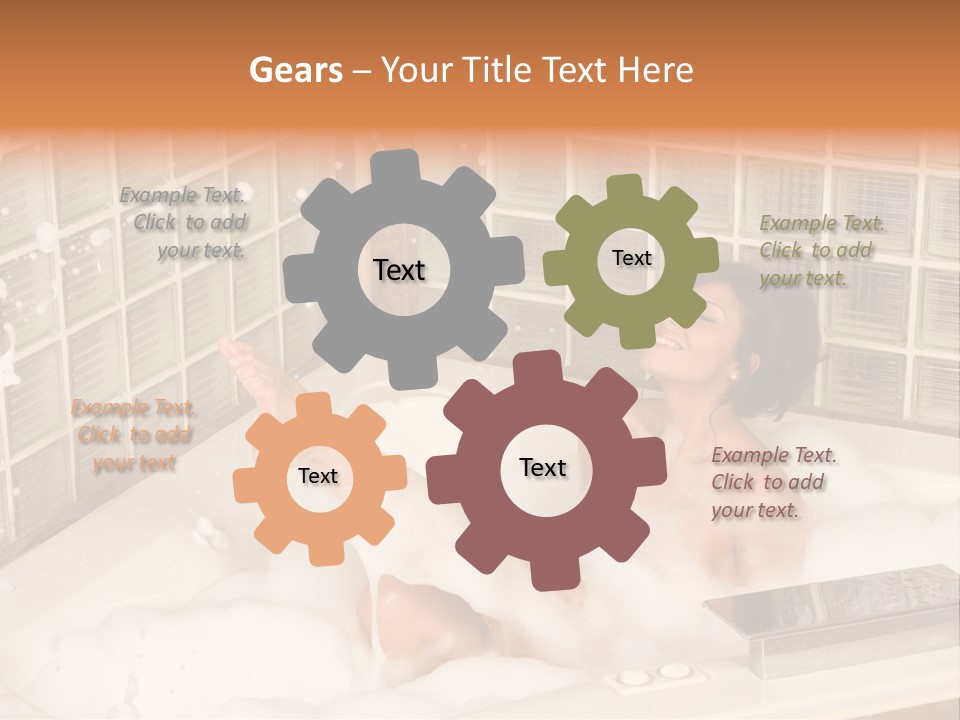 Adult Bath Female PowerPoint Template