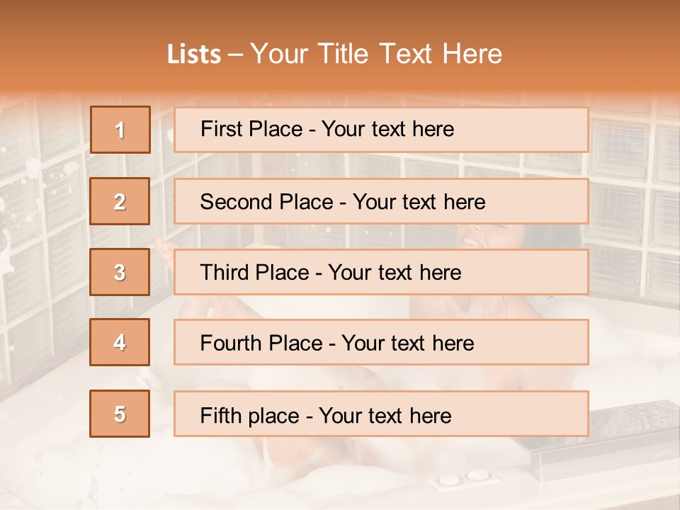 Adult Bath Female PowerPoint Template