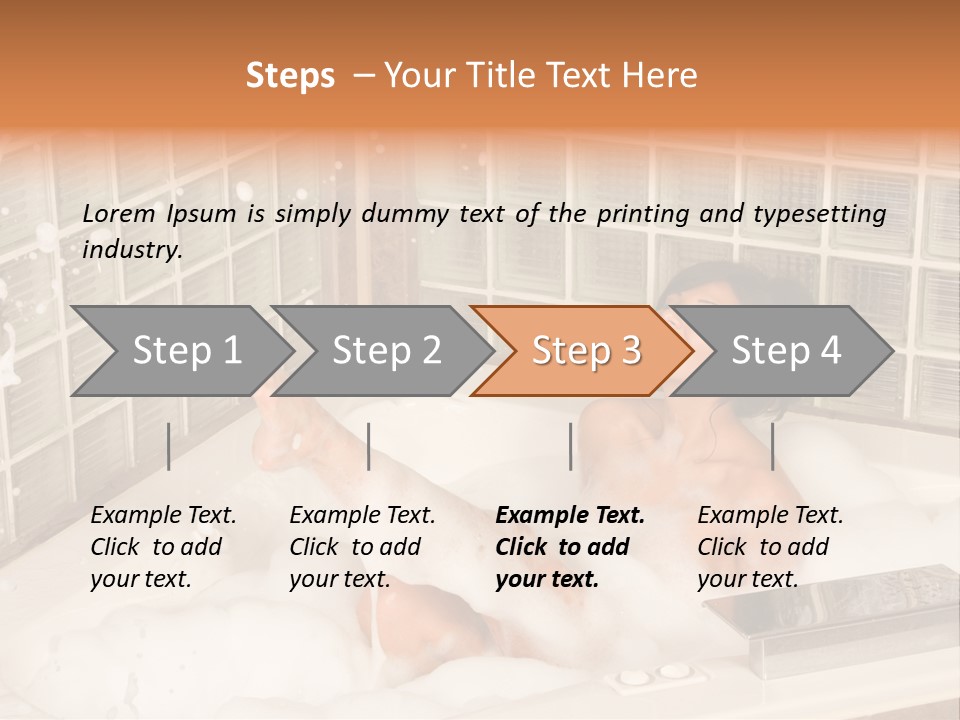 Adult Bath Female PowerPoint Template