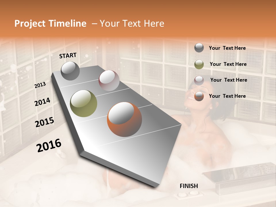 Adult Bath Female PowerPoint Template