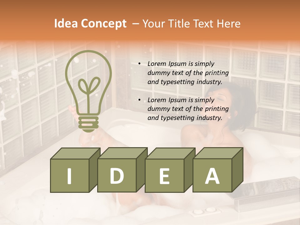 Adult Bath Female PowerPoint Template