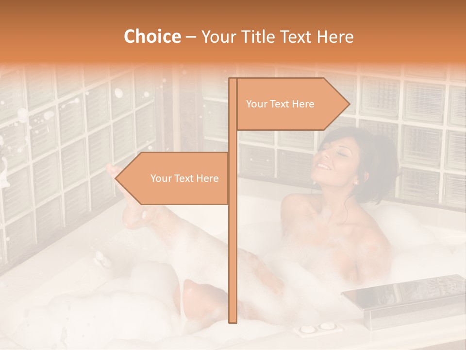 Adult Bath Female PowerPoint Template