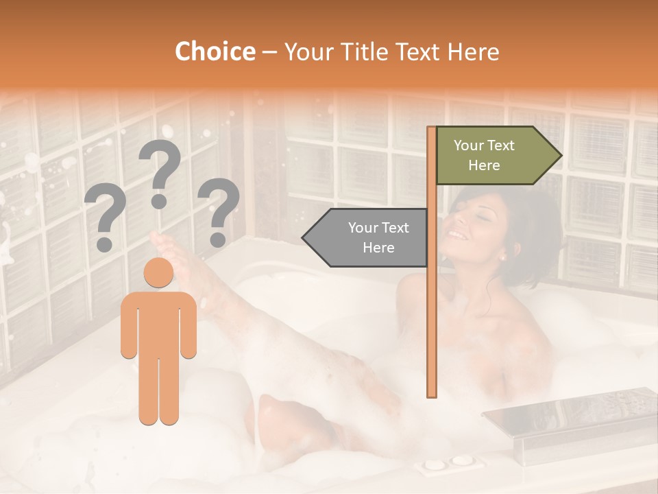Adult Bath Female PowerPoint Template