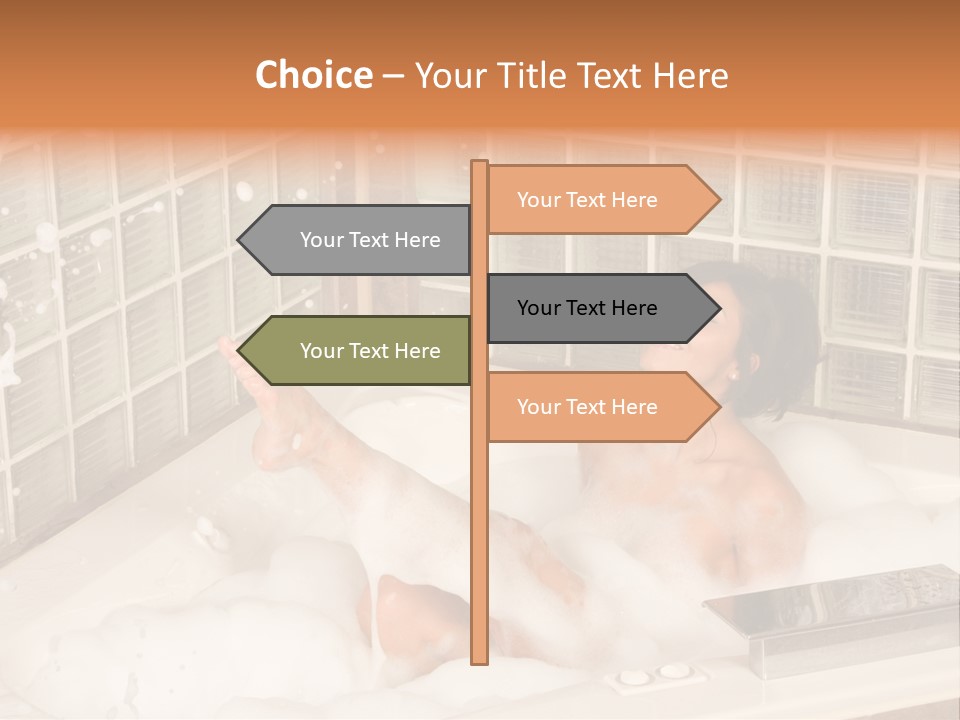 Adult Bath Female PowerPoint Template