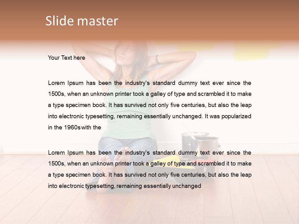 Yellow Young Housework PowerPoint Template