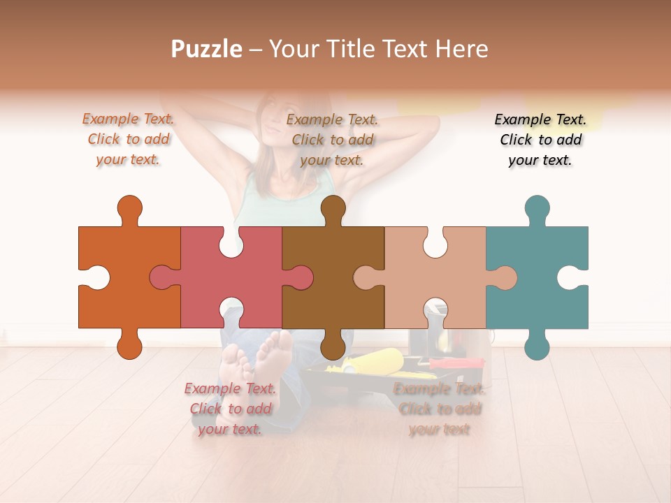Yellow Young Housework PowerPoint Template